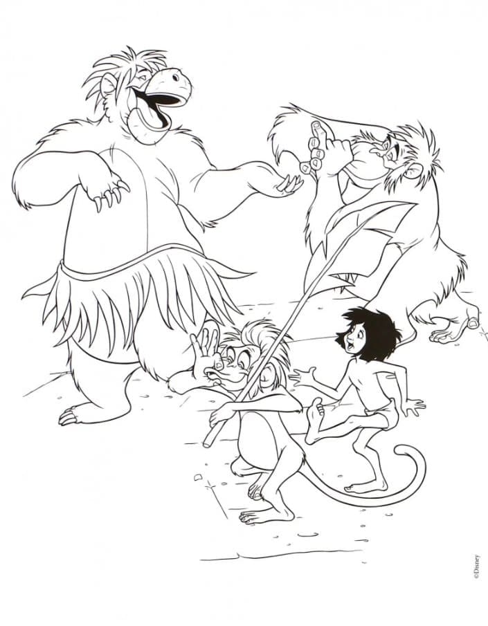 Dessin Le Livre de la jungle #202940 à colorier de la série Films d'Animation, gratuit à télécharger et imprimer