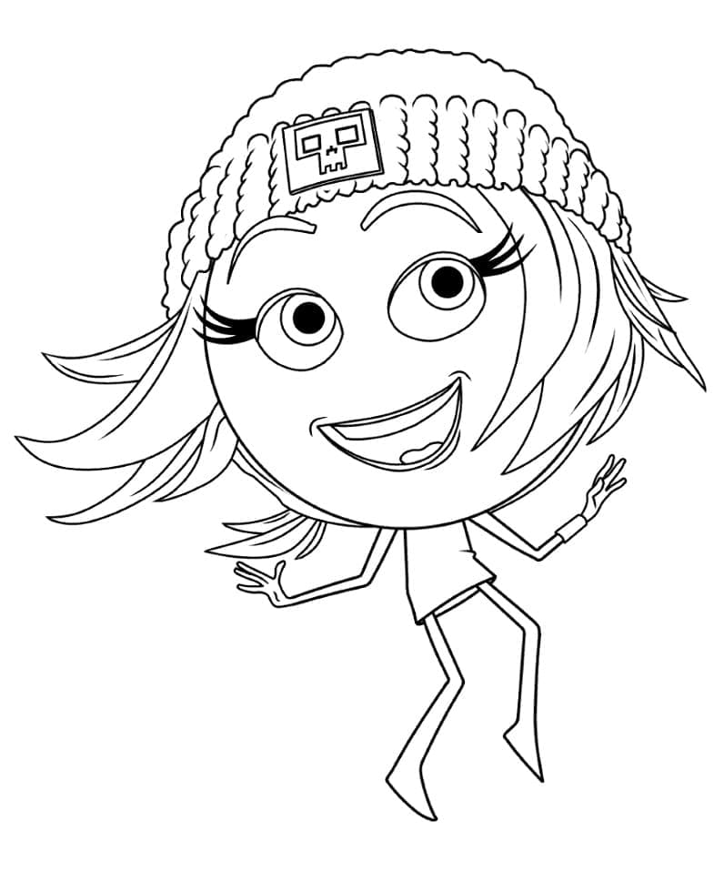 Coloriage gratuit Le Monde Secret des Emojis #198972 de la collection Films d'Animation à imprimer