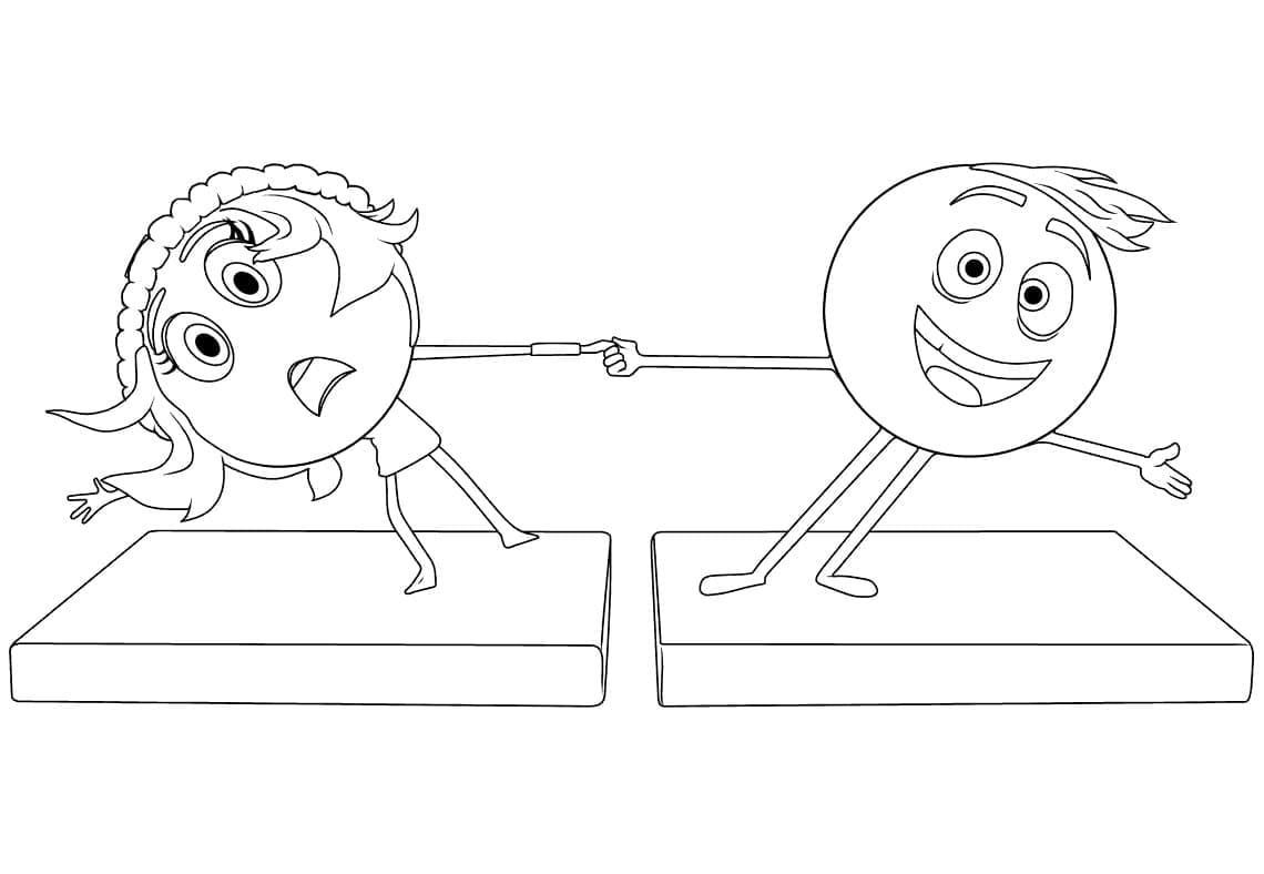 Coloriage à imprimer Le Monde Secret des Emojis #198974 de la série Films d'Animation, gratuit pour enfants et adultes