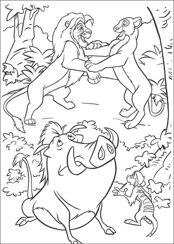 Coloriage à imprimer Le Roi Lion #177751 de la série Films d'Animation, gratuit pour enfants et adultes