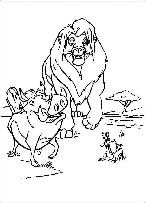 Coloriage gratuit Le Roi Lion #177759 de la collection Films d'Animation à imprimer
