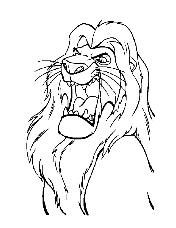 Dessin à colorier: Le Roi Lion (Films d'animation) #73619 - Coloriages à Imprimer Gratuits