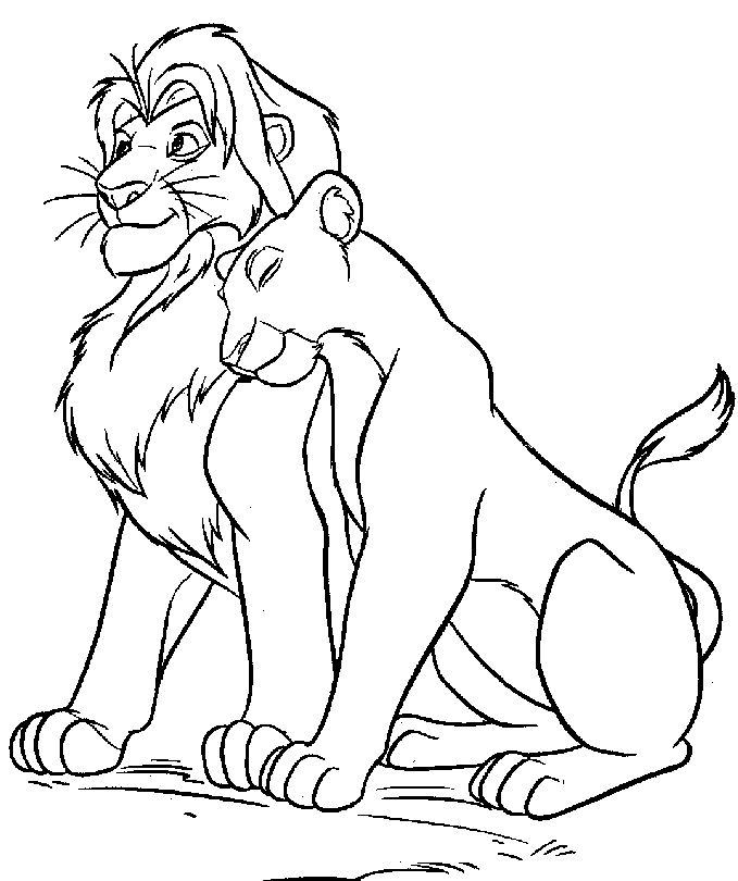 Dessin à colorier: Le Roi Lion (Films d'animation) #73622 - Coloriages à Imprimer Gratuits