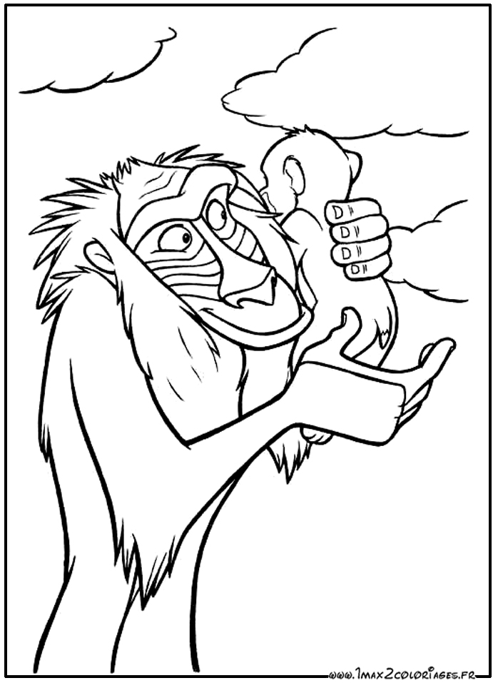 Dessin à colorier: Le Roi Lion (Films d'animation) #73624 - Coloriages à Imprimer Gratuits
