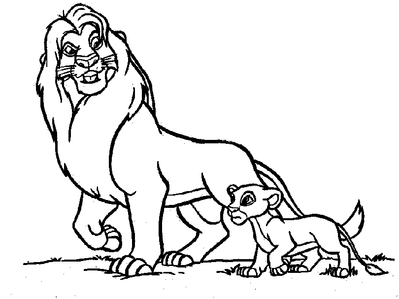 Dessin à colorier: Le Roi Lion (Films d'animation) #73626 - Coloriages à Imprimer Gratuits