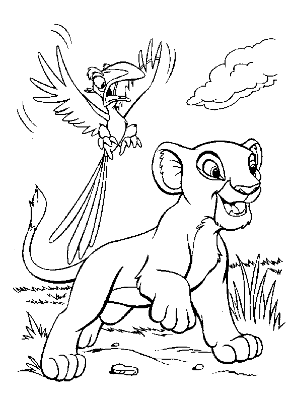 Dessin à colorier: Le Roi Lion (Films d'animation) #73629 - Coloriages à Imprimer Gratuits