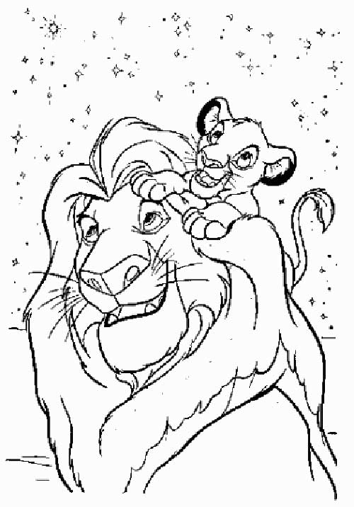 Dessin à colorier: Le Roi Lion (Films d'animation) #73642 - Coloriages à Imprimer Gratuits