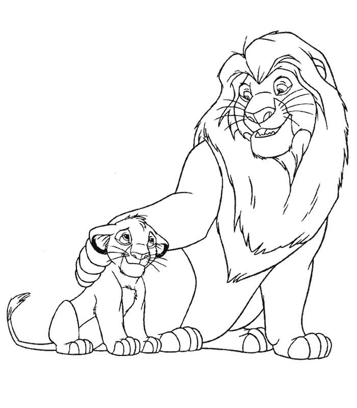 Dessin à colorier: Le Roi Lion (Films d'animation) #73651 - Coloriages à Imprimer Gratuits