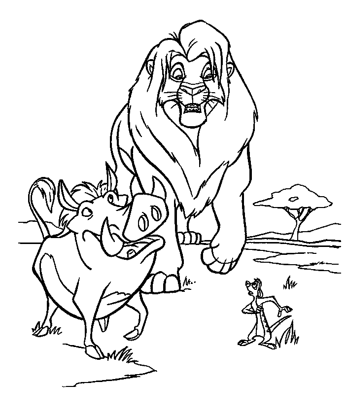 Dessin à colorier: Le Roi Lion (Films d'animation) #73683 - Coloriages à Imprimer Gratuits