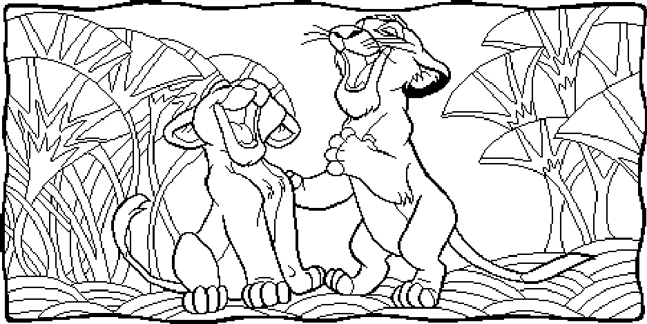 Dessin à colorier: Le Roi Lion (Films d'animation) #73693 - Coloriages à Imprimer Gratuits