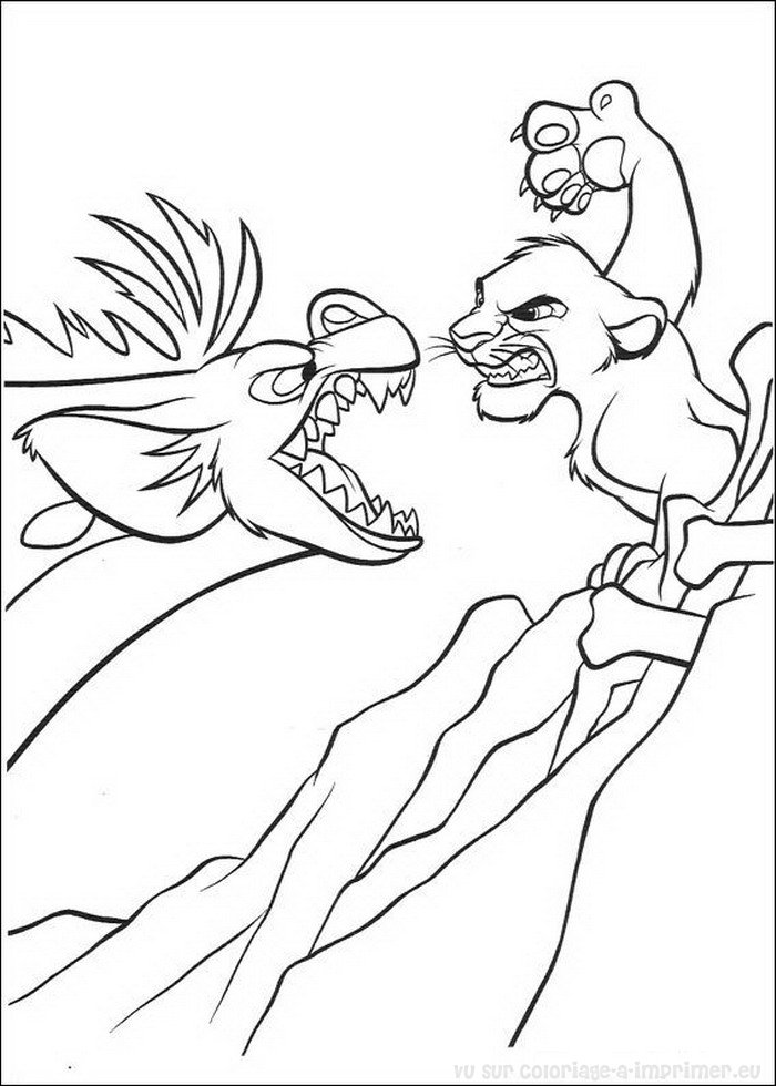 Dessin à colorier: Le Roi Lion (Films d'animation) #73702 - Coloriages à Imprimer Gratuits