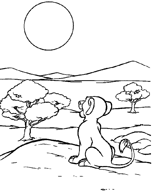 Dessin à colorier: Le Roi Lion (Films d'animation) #73717 - Coloriages à Imprimer Gratuits