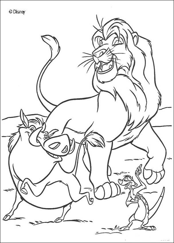 Dessin à colorier: Le Roi Lion (Films d'animation) #73755 - Coloriages à Imprimer Gratuits