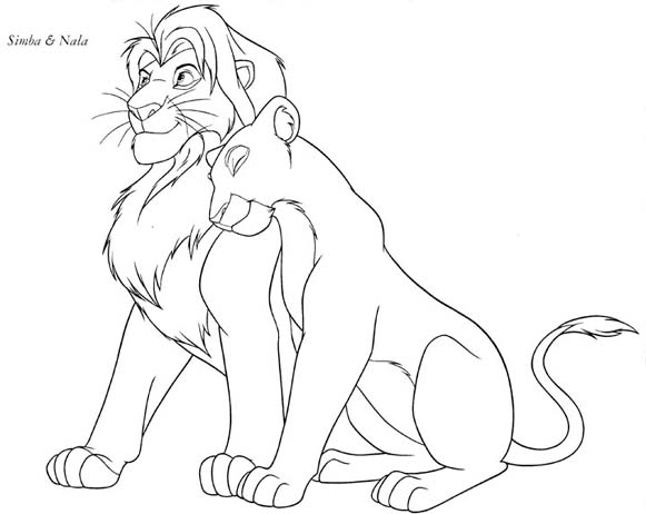 Dessin à colorier: Le Roi Lion (Films d'animation) #73769 - Coloriages à Imprimer Gratuits