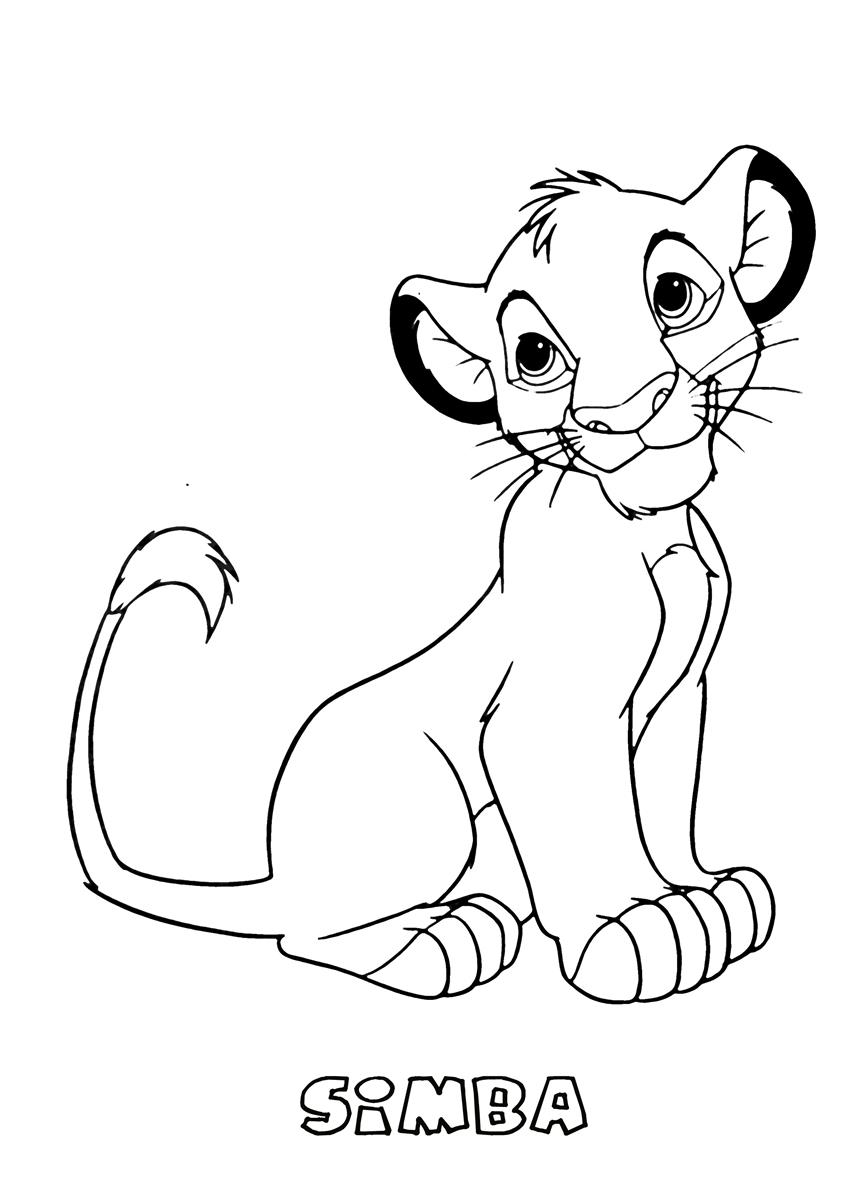 Dessin à colorier: Le Roi Lion (Films d'animation) #73773 - Coloriages à Imprimer Gratuits
