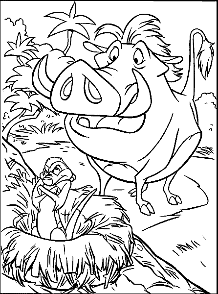 Dessin à colorier: Le Roi Lion (Films d'animation) #73777 - Coloriages à Imprimer Gratuits