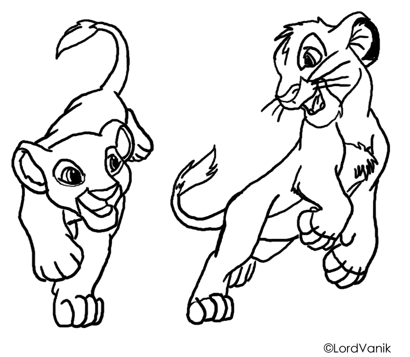 Dessin à colorier: Le Roi Lion (Films d'animation) #73783 - Coloriages à Imprimer Gratuits
