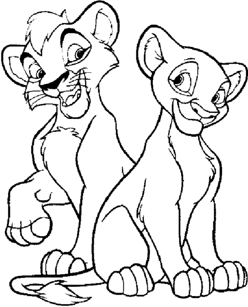 Dessin à colorier: Le Roi Lion (Films d'animation) #73791 - Coloriages à Imprimer Gratuits