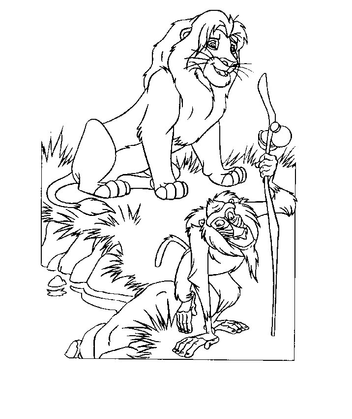 Dessin à colorier: Le Roi Lion (Films d'animation) #73796 - Coloriages à Imprimer Gratuits