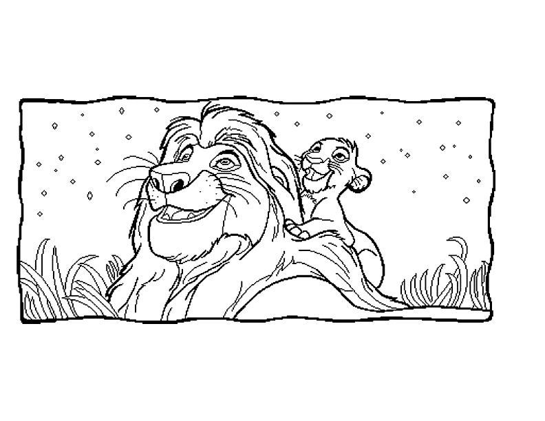 Dessin à colorier: Le Roi Lion (Films d'animation) #73858 - Coloriages à Imprimer Gratuits