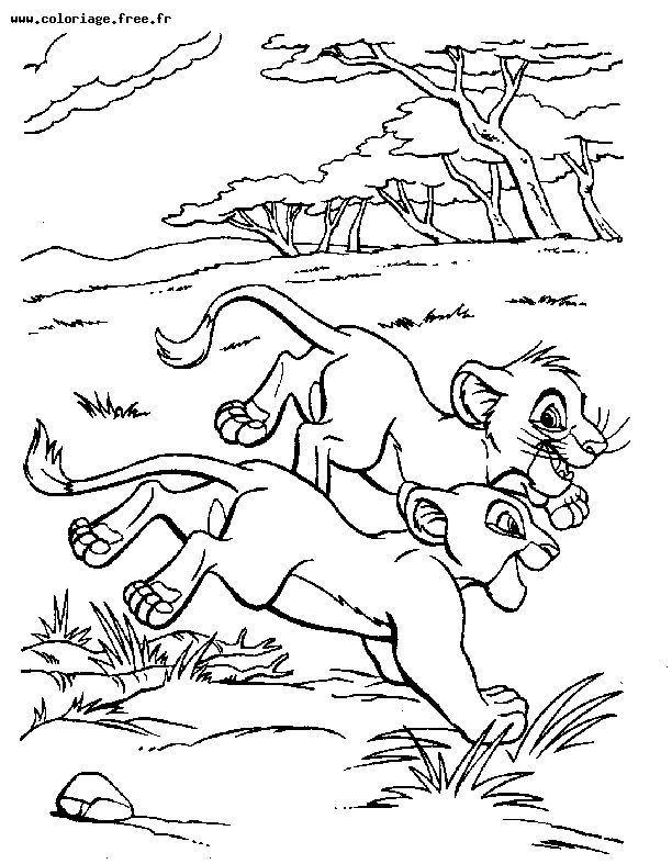Dessin à colorier: Le Roi Lion (Films d'animation) #73875 - Coloriages à Imprimer Gratuits
