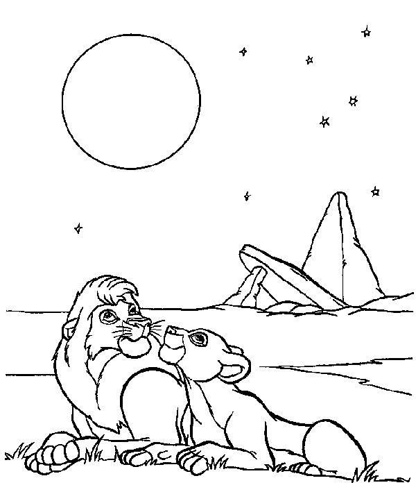 Dessin à colorier: Le Roi Lion (Films d'animation) #73882 - Coloriages à Imprimer Gratuits