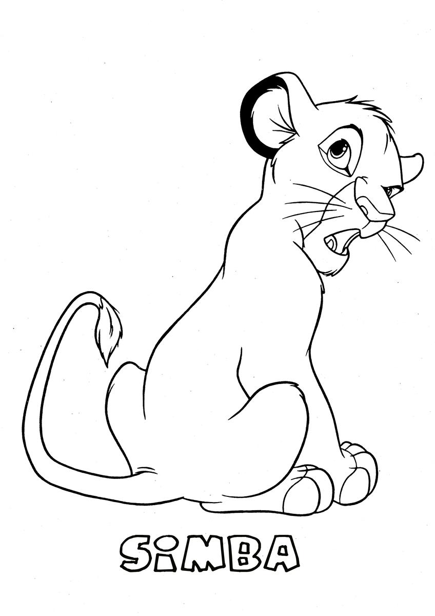 Dessin à colorier: Le Roi Lion (Films d'animation) #73887 - Coloriages à Imprimer Gratuits