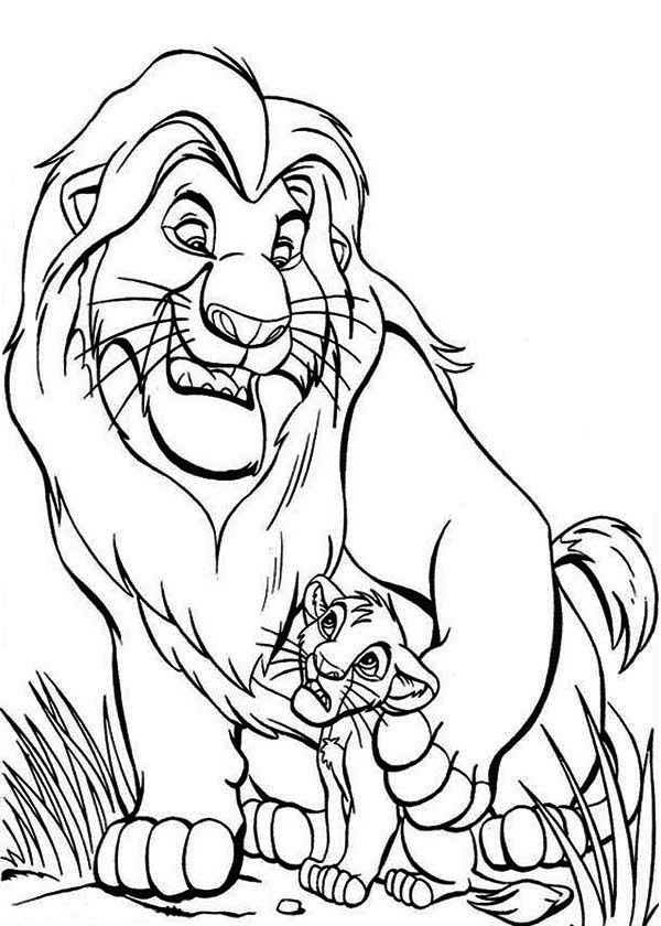 Dessin à colorier: Le Roi Lion (Films d'animation) #73958 - Coloriages à Imprimer Gratuits