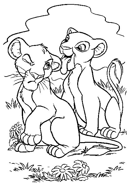 Dessin à colorier: Le Roi Lion (Films d'animation) #74005 - Coloriages à Imprimer Gratuits