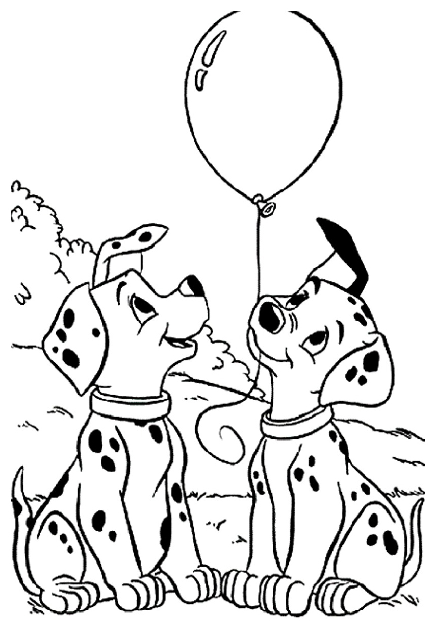 Dessin à colorier: Les 101 Dalmatiens (Films d'animation) #129167 - Coloriages à Imprimer Gratuits