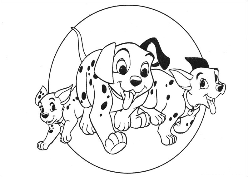 Dessin à colorier: Les 101 Dalmatiens (Films d'animation) #129188 - Coloriages à Imprimer Gratuits