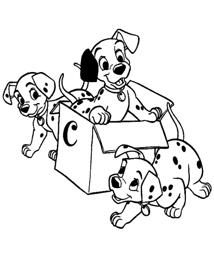 Dessin à colorier: Les 101 Dalmatiens (Films d'animation) #129203 - Coloriages à Imprimer Gratuits