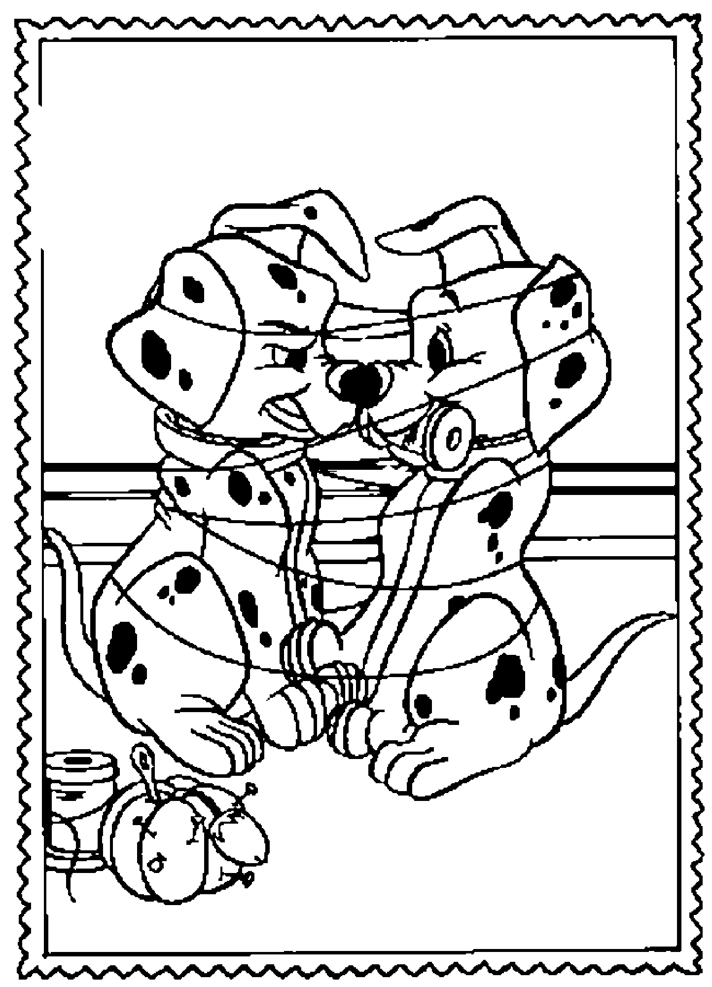Dessin à colorier: Les 101 Dalmatiens (Films d'animation) #129209 - Coloriages à Imprimer Gratuits