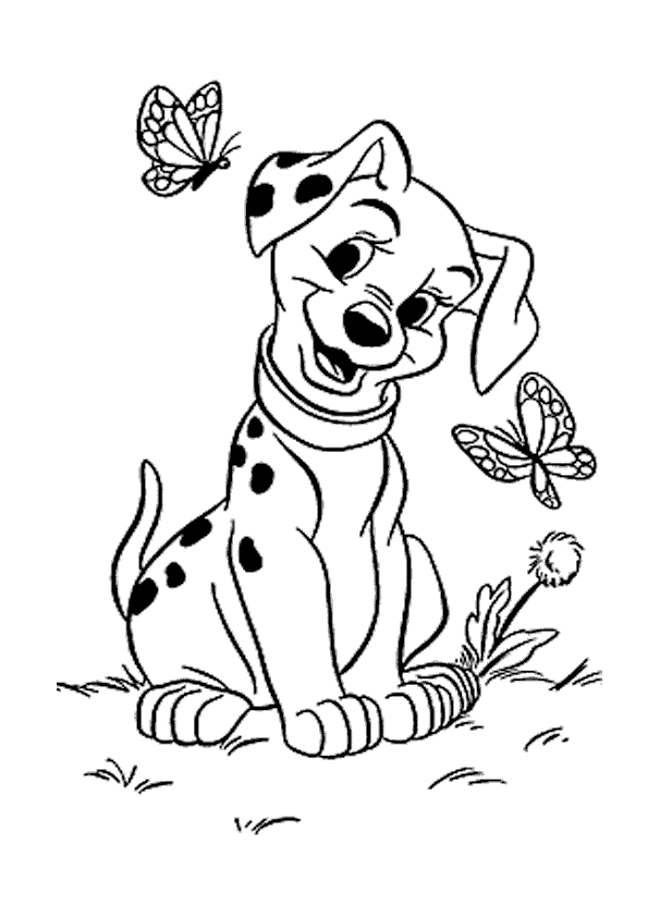 Dessin à colorier: Les 101 Dalmatiens (Films d'animation) #129211 - Coloriages à Imprimer Gratuits