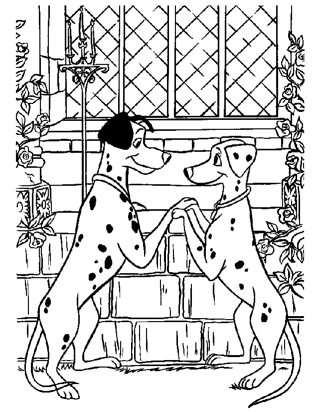 Dessin à colorier: Les 101 Dalmatiens (Films d'animation) #129228 - Coloriages à Imprimer Gratuits