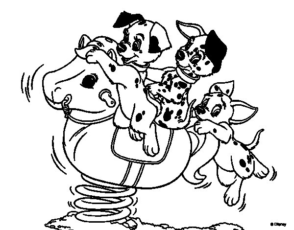 Dessin à colorier: Les 101 Dalmatiens (Films d'animation) #129233 - Coloriages à Imprimer Gratuits