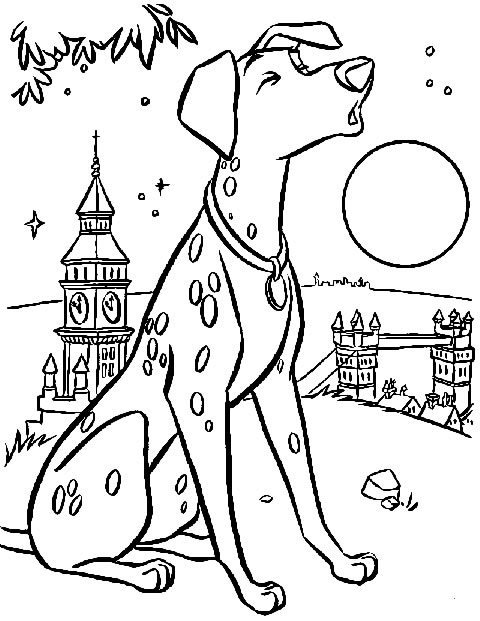Dessin à colorier: Les 101 Dalmatiens (Films d'animation) #129255 - Coloriages à Imprimer Gratuits