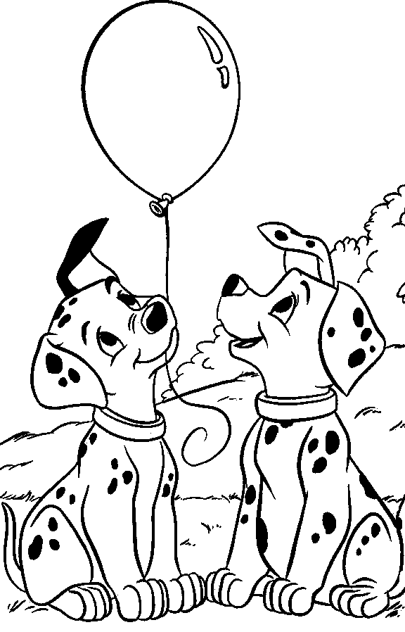 Dessin à colorier: Les 101 Dalmatiens (Films d'animation) #129286 - Coloriages à Imprimer Gratuits