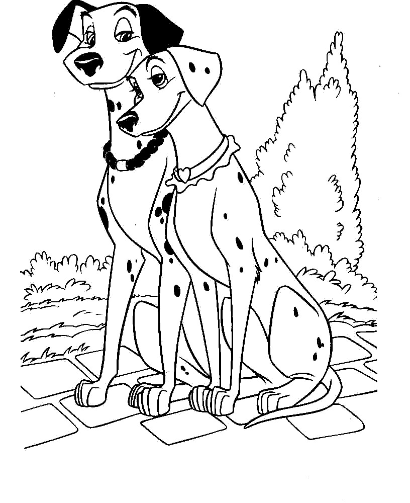 Dessin à colorier: Les 101 Dalmatiens (Films d'animation) #129293 - Coloriages à Imprimer Gratuits