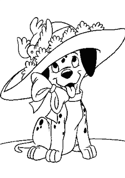 Dessin à colorier: Les 101 Dalmatiens (Films d'animation) #129299 - Coloriages à Imprimer Gratuits