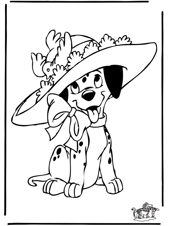 Dessin à colorier: Les 101 Dalmatiens (Films d'animation) #129330 - Coloriages à Imprimer Gratuits