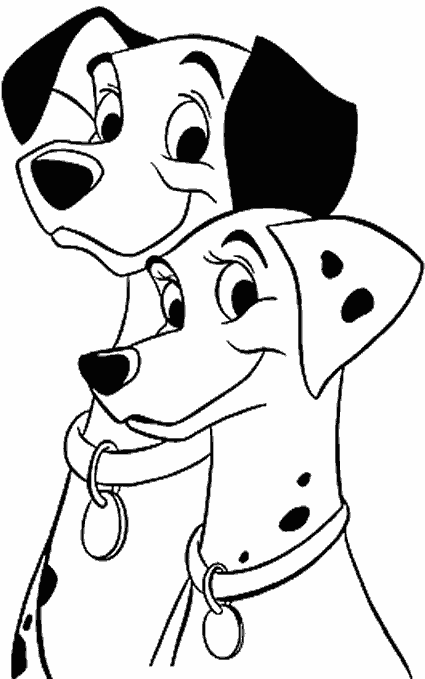 Dessin à colorier: Les 101 Dalmatiens (Films d'animation) #129339 - Coloriages à Imprimer Gratuits