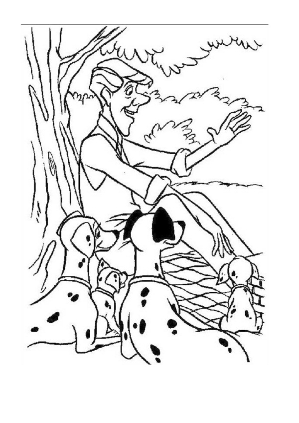 Dessin à colorier: Les 101 Dalmatiens (Films d'animation) #129340 - Coloriages à Imprimer Gratuits