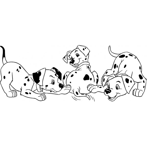 Dessin à colorier: Les 101 Dalmatiens (Films d'animation) #129348 - Coloriages à Imprimer Gratuits