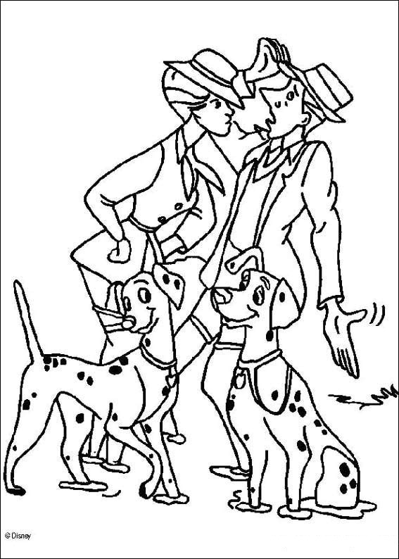 Dessin à colorier: Les 101 Dalmatiens (Films d'animation) #129356 - Coloriages à imprimer