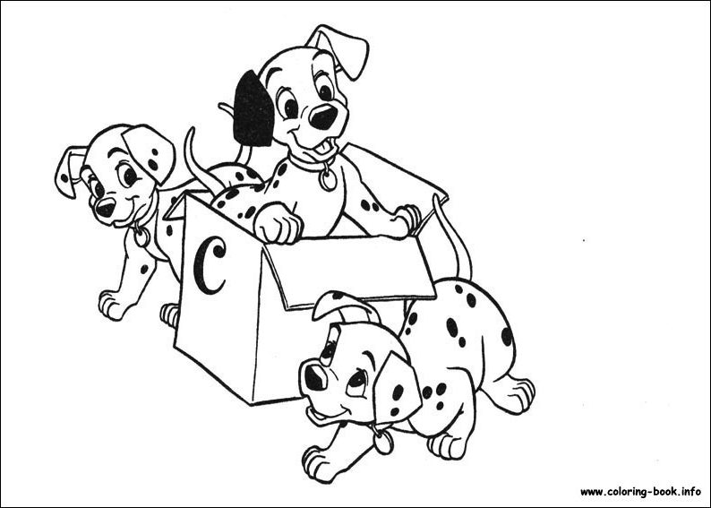 Dessin à colorier: Les 101 Dalmatiens (Films d'animation) #129387 - Coloriages à Imprimer Gratuits