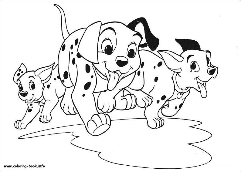 Dessin à colorier: Les 101 Dalmatiens (Films d'animation) #129410 - Coloriages à Imprimer Gratuits