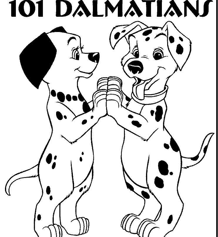 Dessin à colorier: Les 101 Dalmatiens (Films d'animation) #129415 - Coloriages à Imprimer Gratuits