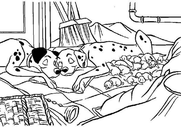 Dessin à colorier: Les 101 Dalmatiens (Films d'animation) #129417 - Coloriages à Imprimer Gratuits