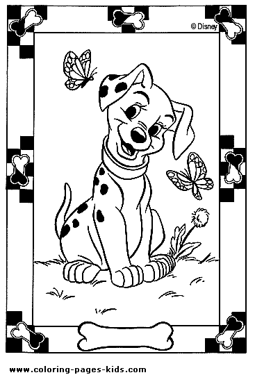 Dessin à colorier: Les 101 Dalmatiens (Films d'animation) #129422 - Coloriages à Imprimer Gratuits
